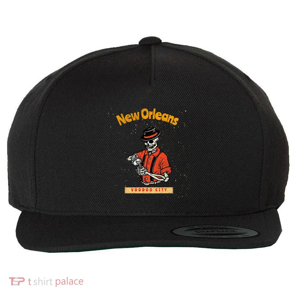 New Orleans Louisiana Home Of Voodoo Wool Snapback Cap