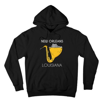 New Orleans Louisiana Jazz Music Player Saxophone Hoodie