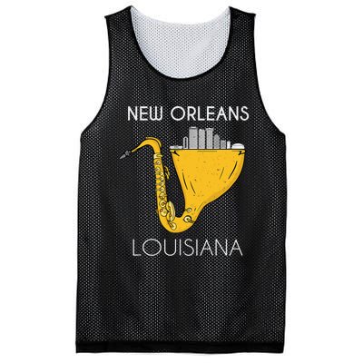 New Orleans Louisiana Jazz Music Player Saxophone Mesh Reversible Basketball Jersey Tank