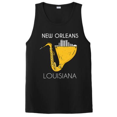 New Orleans Louisiana Jazz Music Player Saxophone PosiCharge Competitor Tank