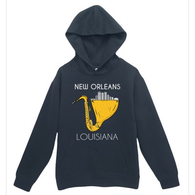 New Orleans Louisiana Jazz Music Player Saxophone Urban Pullover Hoodie