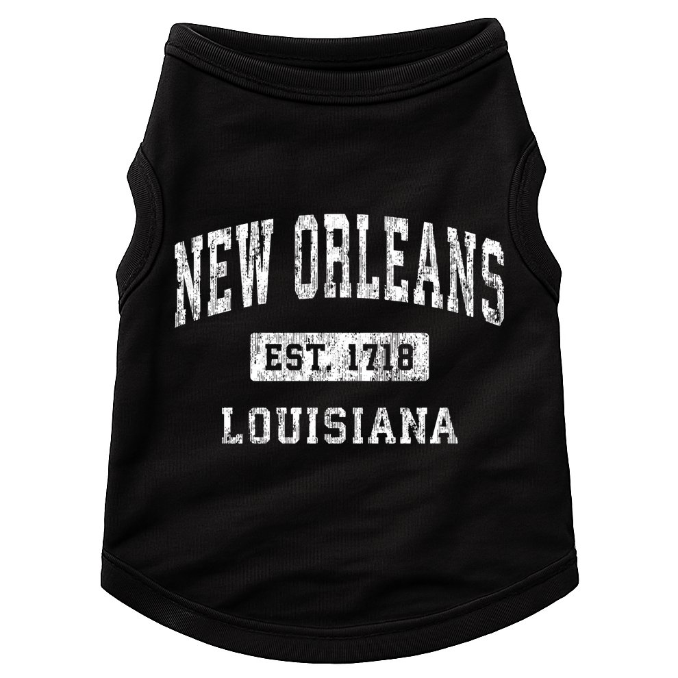 New Orleans Louisiana La Vintage Established Sports Doggie Tank