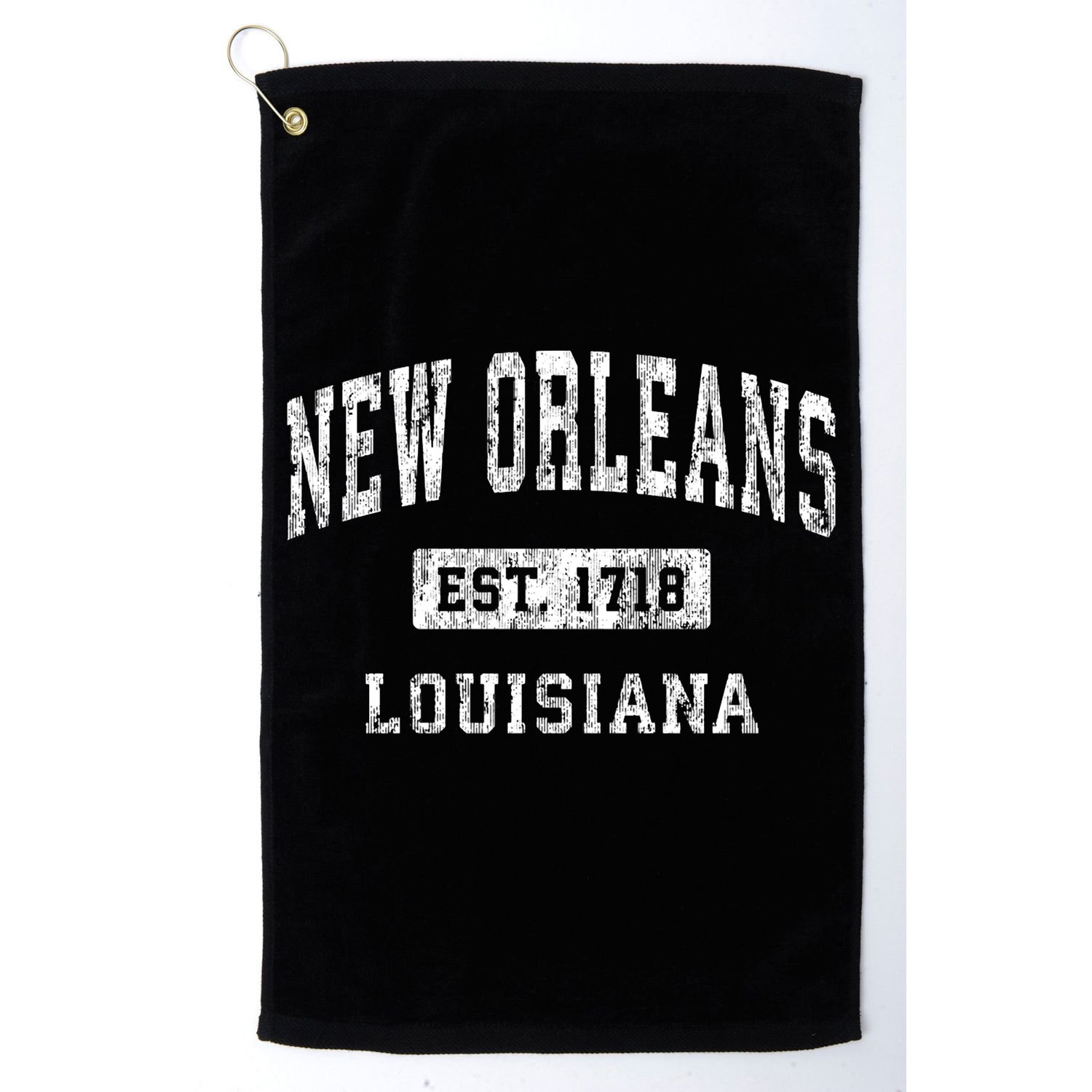 New Orleans Louisiana La Vintage Established Sports Golf Towel