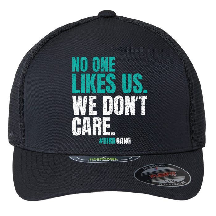 No One Likes Us We Don't Care Philly Vintage Flexfit Unipanel Trucker Cap