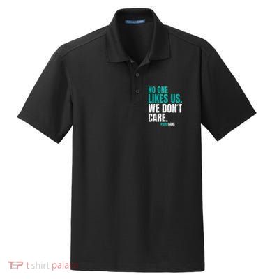 No One Likes Us We Don't Care Philly Vintage Dry Zone Grid Polo