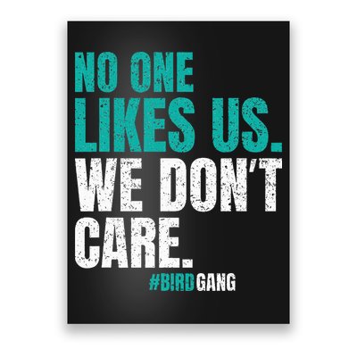 No One Likes Us We Don't Care Philly Vintage Poster