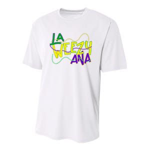 New Orleans La Weezy Anna Youth Performance Sprint T-Shirt