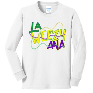 New Orleans La Weezy Anna Kids Long Sleeve Shirt