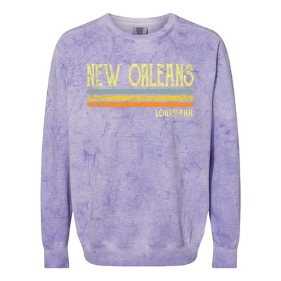 New Orleans Louisiana La Love Gift Souvenir Colorblast Crewneck Sweatshirt