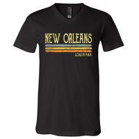 New Orleans Louisiana La Love Gift Souvenir V-Neck T-Shirt