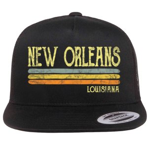 New Orleans Louisiana La Love Gift Souvenir Flat Bill Trucker Hat