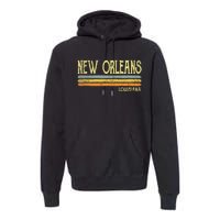 New Orleans Louisiana La Love Gift Souvenir Premium Hoodie