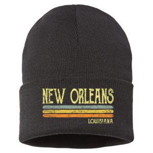 New Orleans Louisiana La Love Gift Souvenir Sustainable Knit Beanie