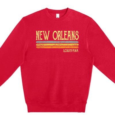 New Orleans Louisiana La Love Gift Souvenir Premium Crewneck Sweatshirt