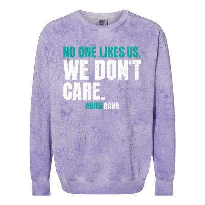 No One Likes Us We Don't Care Philly Philadelphia Football Colorblast Crewneck Sweatshirt