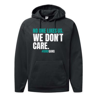 No One Likes Us We Don't Care Philly Philadelphia Football Performance Fleece Hoodie