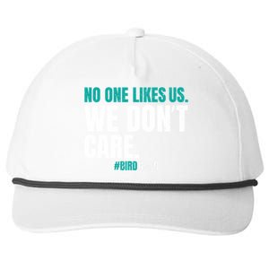 No One Likes Us We Don't Care Philly Philadelphia Football Snapback Five-Panel Rope Hat