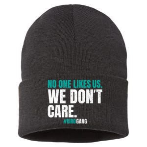 No One Likes Us We Don't Care Philly Philadelphia Football Sustainable Knit Beanie