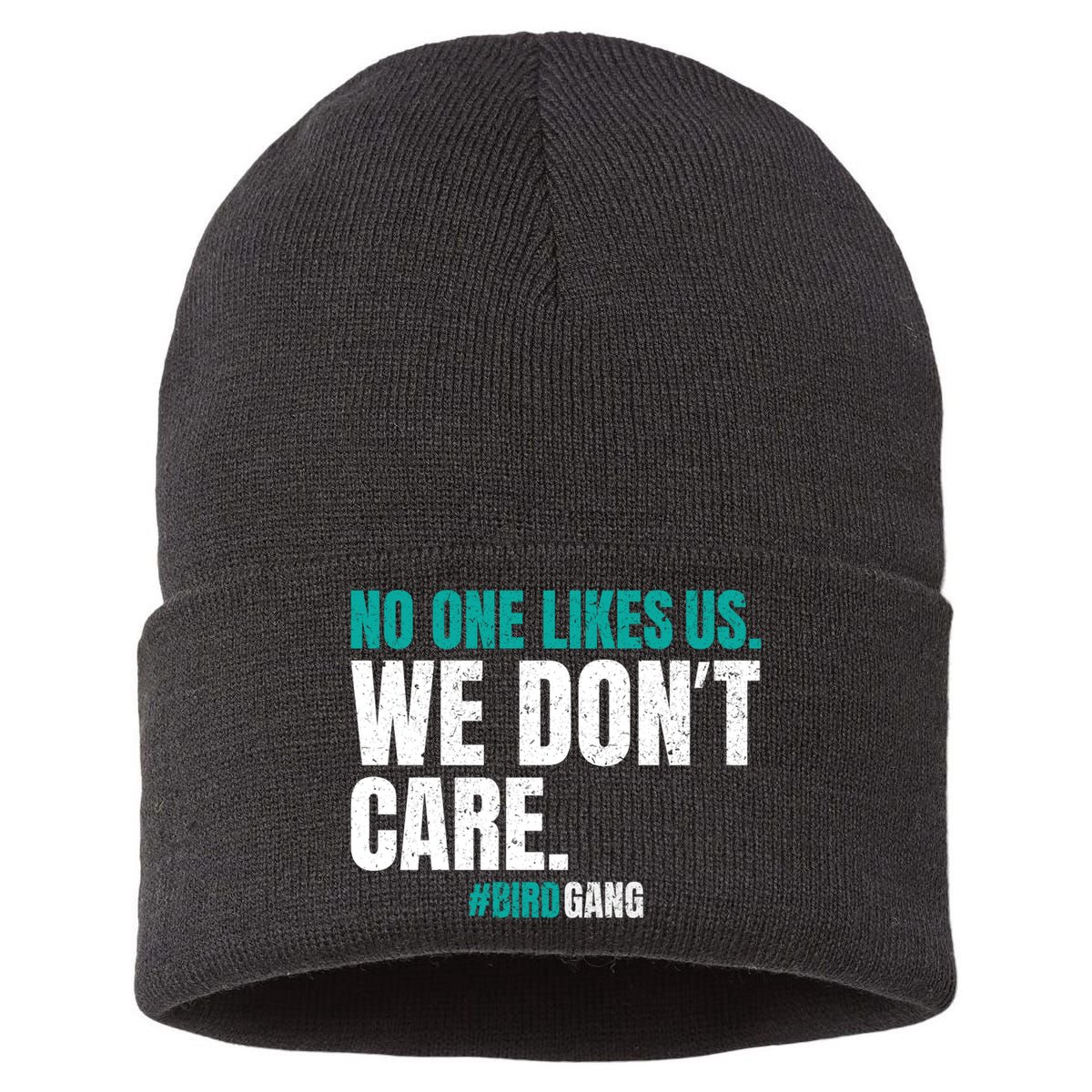 No One Likes Us We Don't Care Philly Philadelphia Football Sustainable Knit Beanie