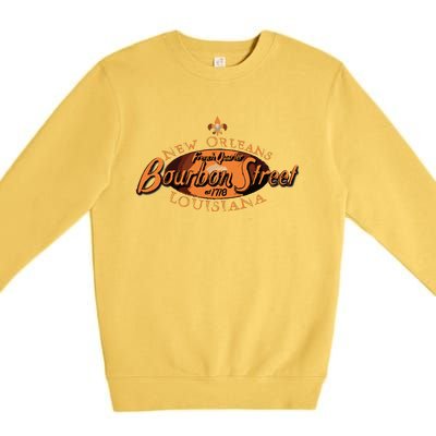 New Orleans Louisiana Bourbon Street French Quarter Premium Crewneck Sweatshirt