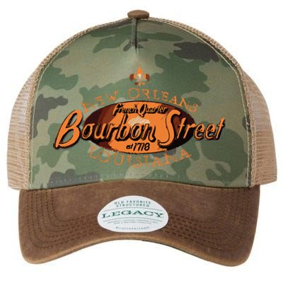 New Orleans Louisiana Bourbon Street French Quarter Legacy Tie Dye Trucker Hat