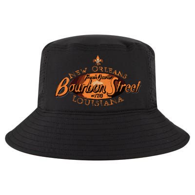 New Orleans Louisiana Bourbon Street French Quarter Cool Comfort Performance Bucket Hat