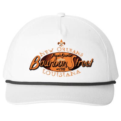 New Orleans Louisiana Bourbon Street French Quarter Snapback Five-Panel Rope Hat