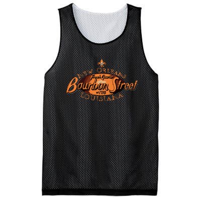 New Orleans Louisiana Bourbon Street French Quarter Mesh Reversible Basketball Jersey Tank