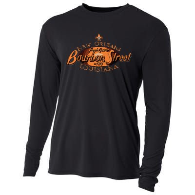 New Orleans Louisiana Bourbon Street French Quarter Cooling Performance Long Sleeve Crew