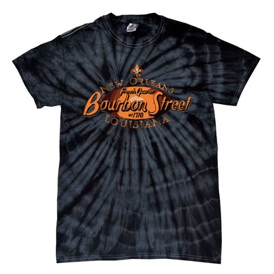 New Orleans Louisiana Bourbon Street French Quarter Tie-Dye T-Shirt