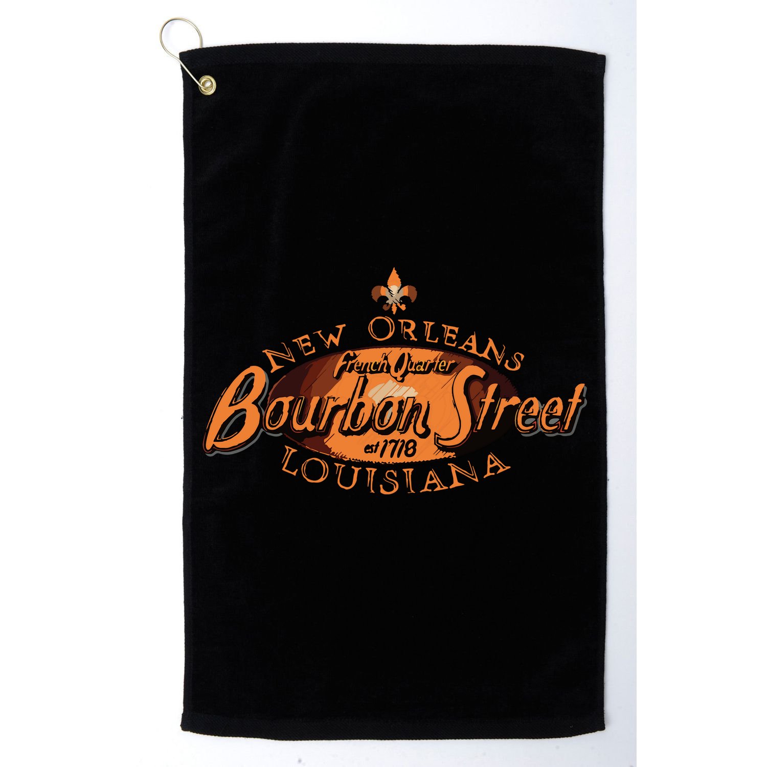 New Orleans Louisiana Bourbon Street French Quarter Golf Towel