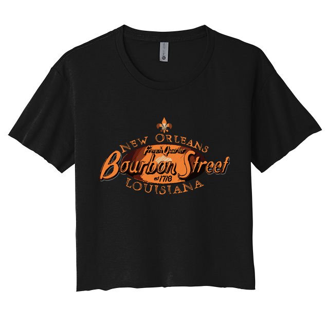 New Orleans Louisiana Bourbon Street French Quarter Crop Top