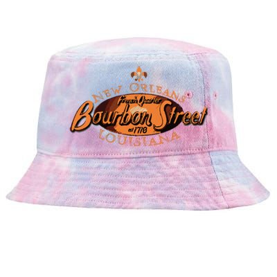 New Orleans Louisiana Bourbon Street French Quarter Tie-Dyed Bucket Hat