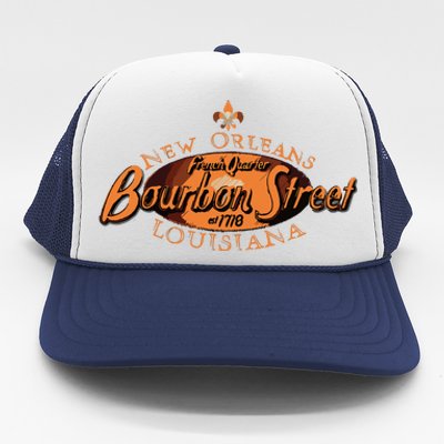 New Orleans Louisiana Bourbon Street French Quarter Trucker Hat