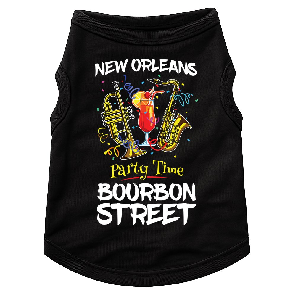 New Orleans Louisiana Bourbon Street Jazz Party Souvenir Doggie Tank