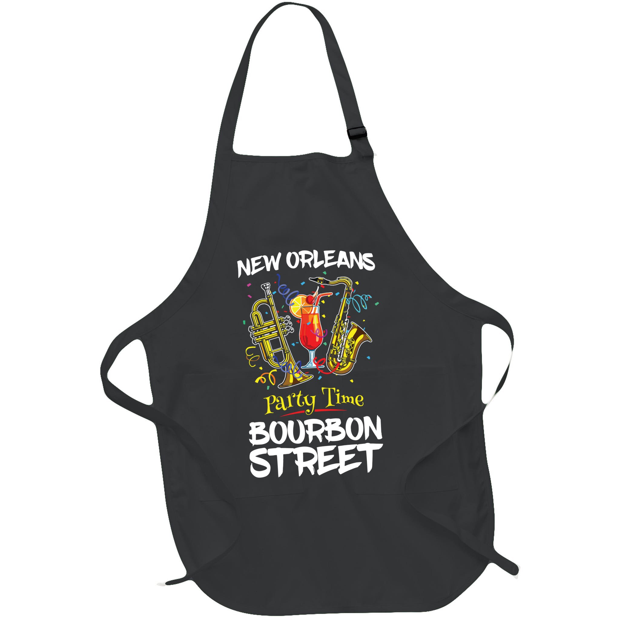 New Orleans Louisiana Bourbon Street Jazz Party Souvenir Apron
