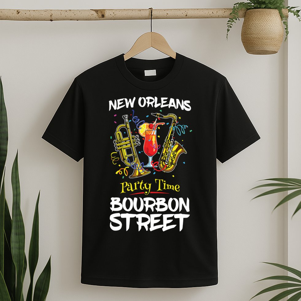 New Orleans Louisiana Bourbon Street Jazz Party Souvenir T-Shirt