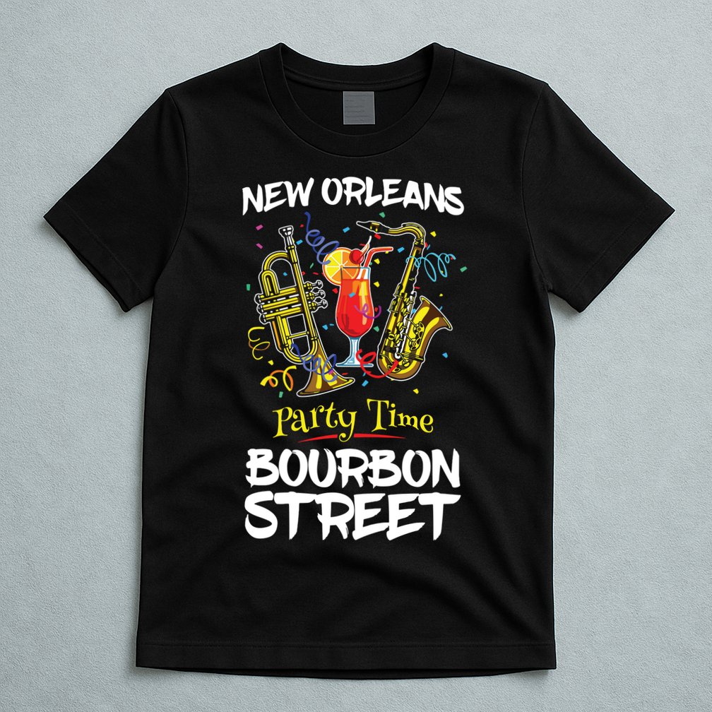 New Orleans Louisiana Bourbon Street Jazz Party Souvenir T-Shirt