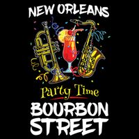 New Orleans Louisiana Bourbon Street Jazz Party Souvenir T-Shirt