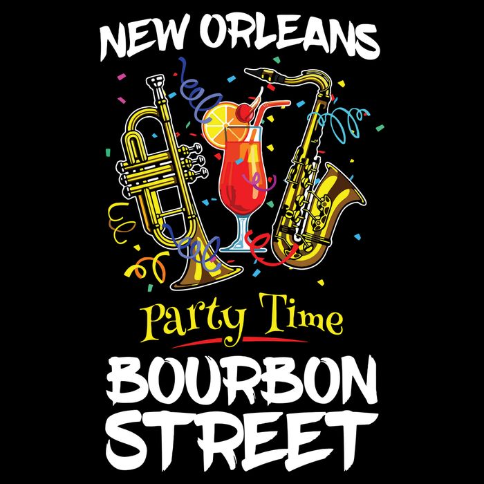 New Orleans Louisiana Bourbon Street Jazz Party Souvenir T-Shirt