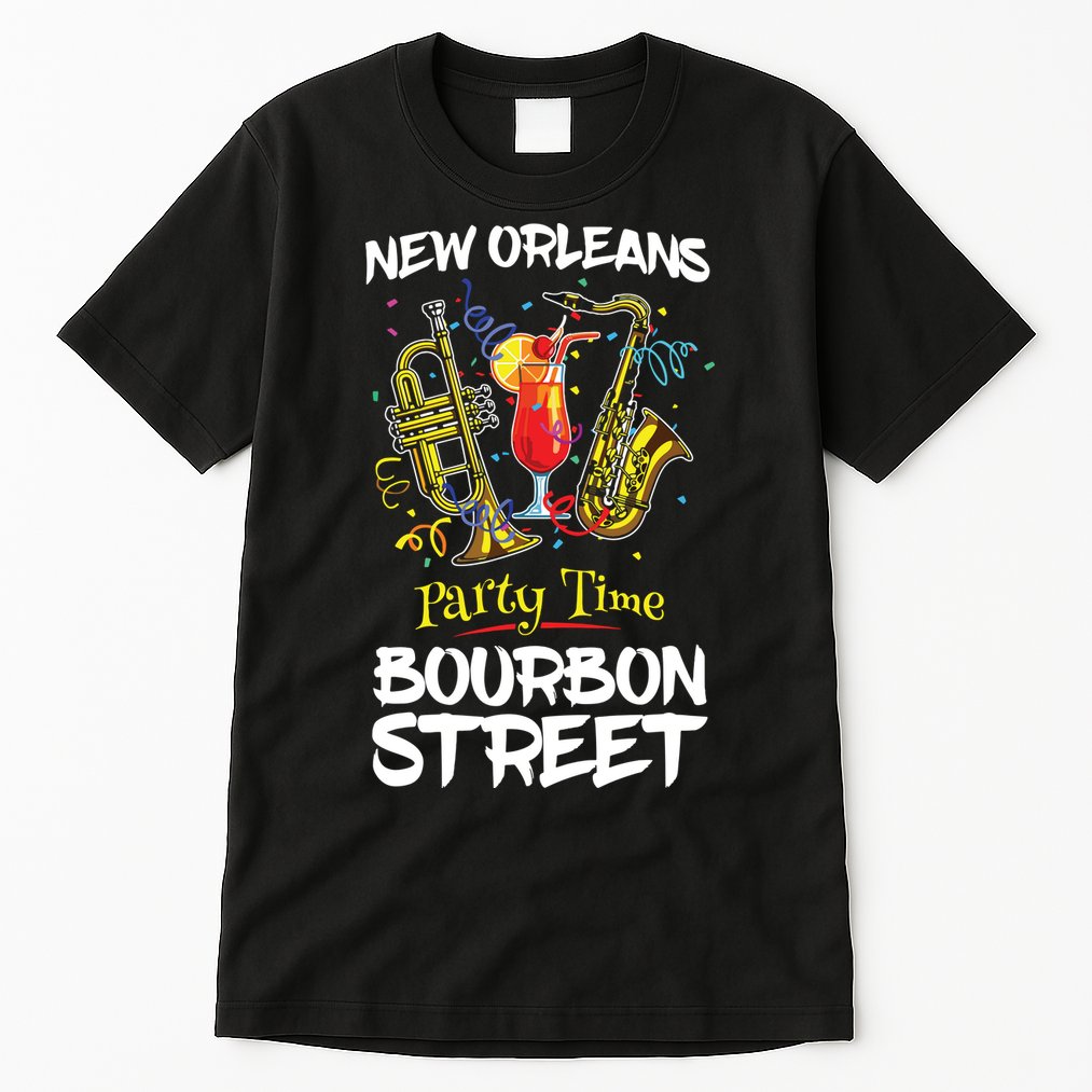New Orleans Louisiana Bourbon Street Jazz Party Souvenir Tall T-Shirt