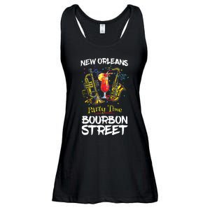 New Orleans Louisiana Bourbon Street Jazz Party Souvenir Ladies Essential Flowy Tank