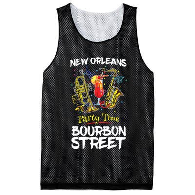 New Orleans Louisiana Bourbon Street Jazz Party Souvenir Mesh Reversible Basketball Jersey Tank