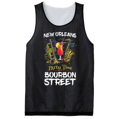 New Orleans Louisiana Bourbon Street Jazz Party Souvenir Mesh Reversible Basketball Jersey Tank