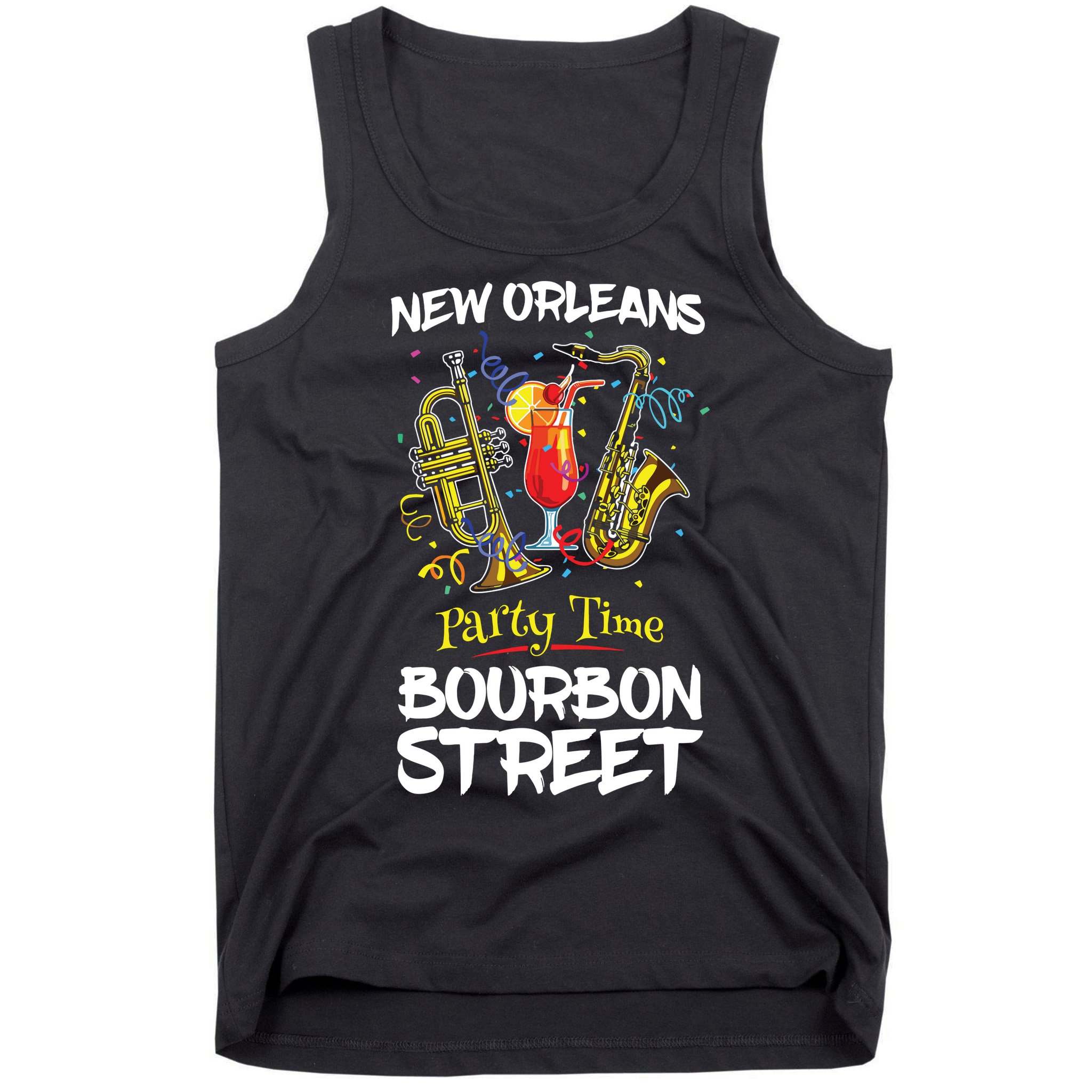 New Orleans Louisiana Bourbon Street Jazz Party Souvenir Tank Top