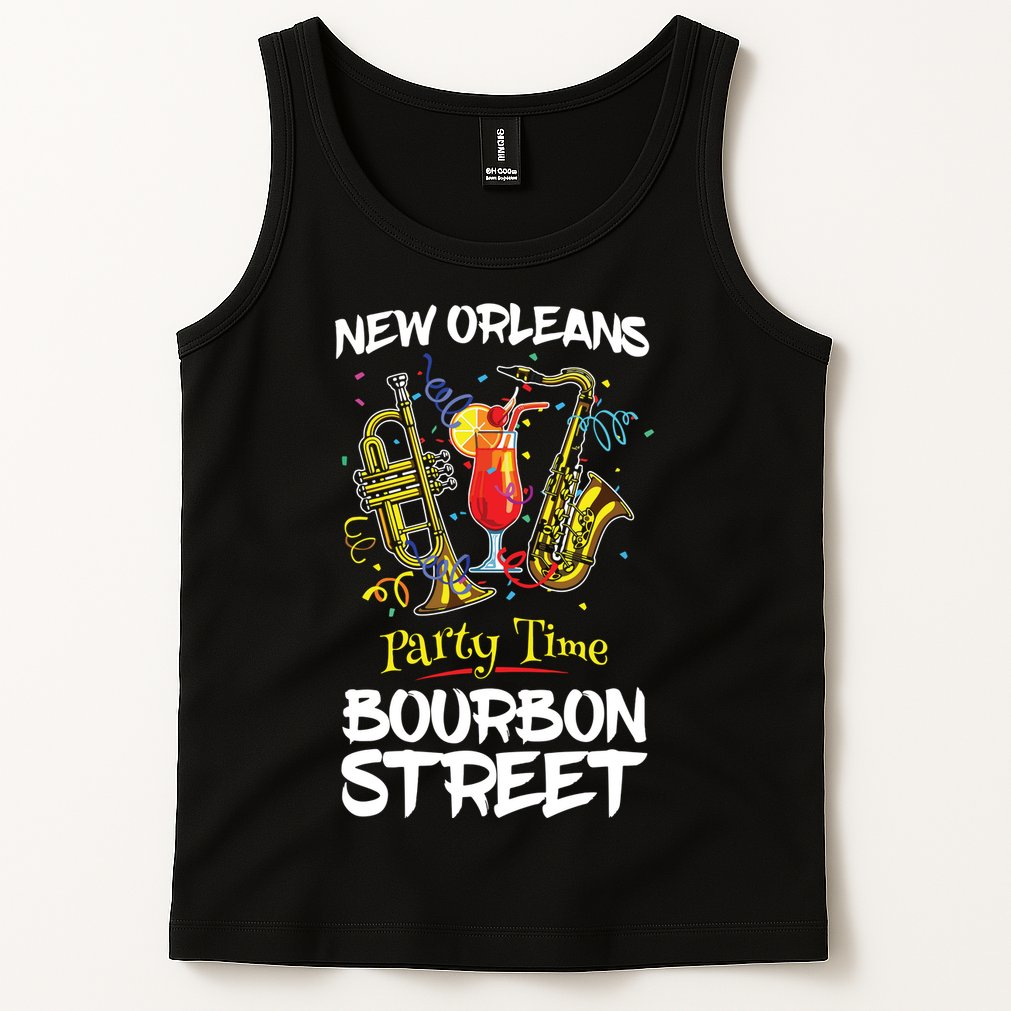 New Orleans Louisiana Bourbon Street Jazz Party Souvenir Tank Top