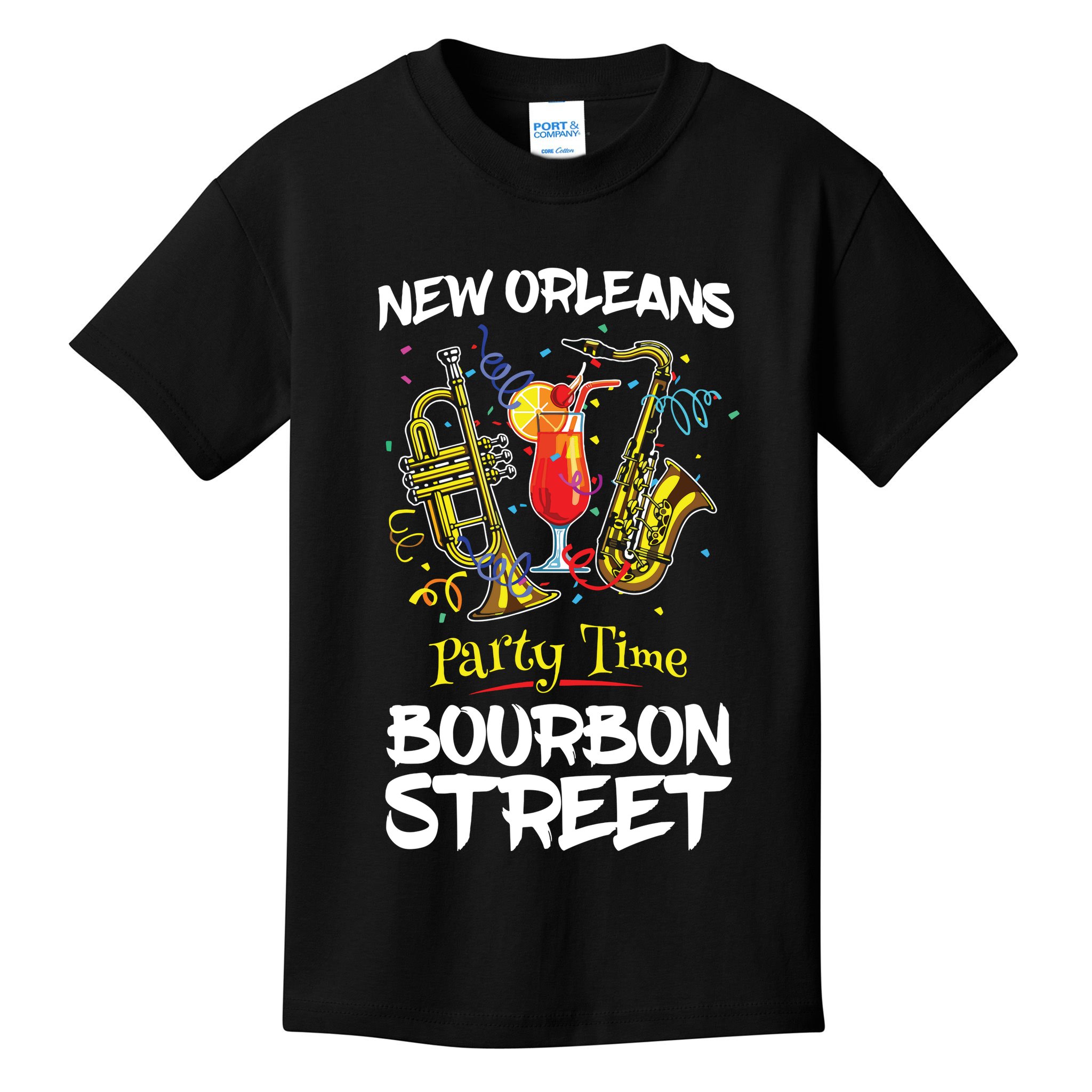New Orleans Louisiana Bourbon Street Jazz Party Souvenir Kids T-Shirt