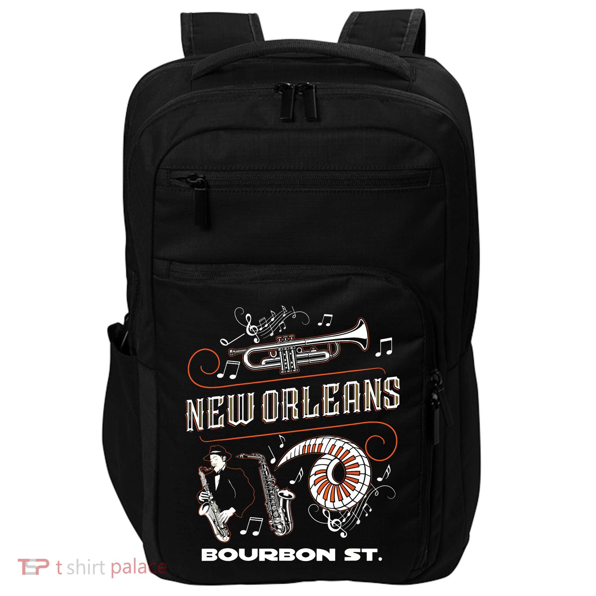 New Orleans Louisiana Jazz Festival Vintage Impact Tech Backpack