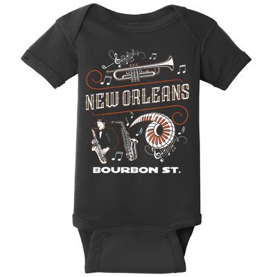 New Orleans Louisiana Jazz Festival Vintage Baby Bodysuit