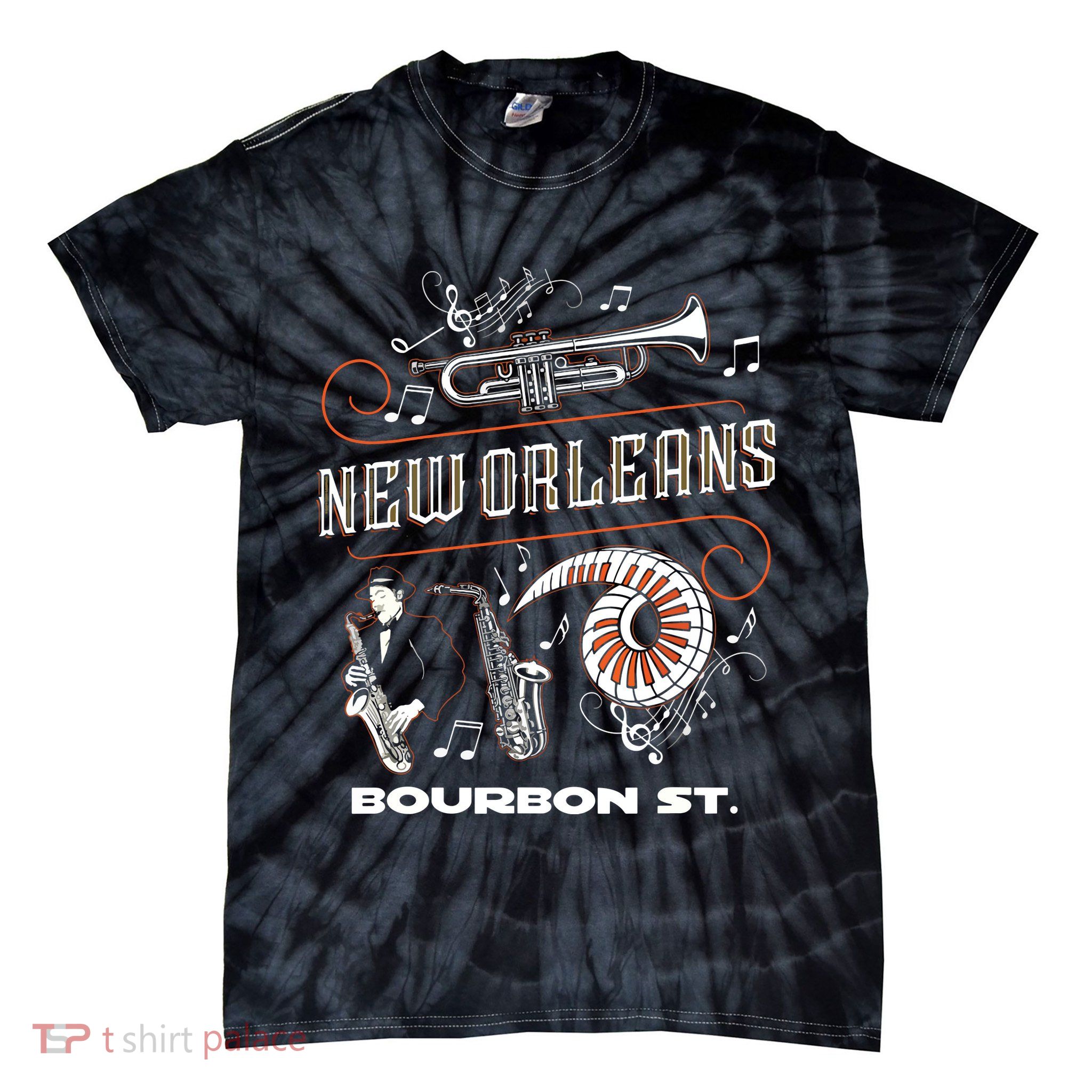 New Orleans Louisiana Jazz Festival Vintage Tie-Dye T-Shirt